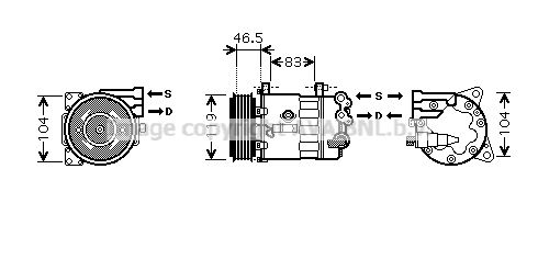 AVA QUALITY COOLING Kompresors, Gaisa kond. sistēma PEK326